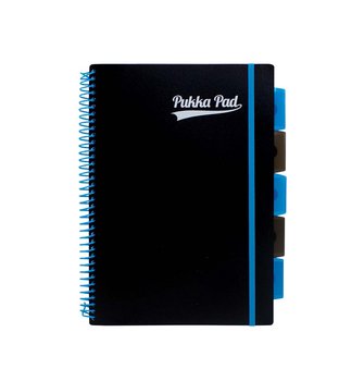 Pukka Pad, Kołozeszyt Project Book Pp, Neon Black ,B5, Kratka, niebieski - Pukka Pad