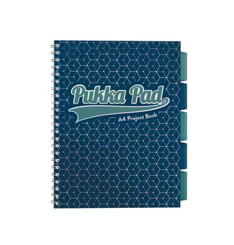 Pukka Pad, Kołozeszyt w kratkę, A4, Glee Project Book, ciemnoniebieski - Pukka Pad