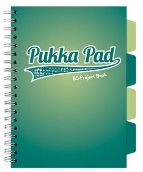 Pukka Pad, Project Book, Kołozeszyt w kratkę B5 z przekładkami 100k Dark Teal notatnik kolor zielony - Pukka Pad