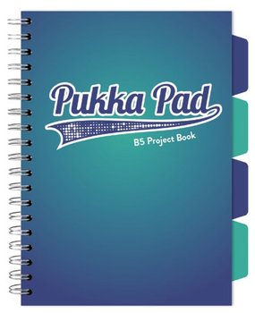 Pukka Pad, Project Book, Kołozeszyt w kratkę format B5 100k z przekładkami, notatnik w kolorze morskim  - Pukka Pad