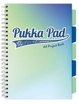 Pukka Pad, Project Book, Kołozeszyt w kratkę z przekładkami, Seafoam, A4, kolor morski