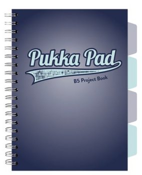 Pukka Pad, Project Book Navy, Kołozeszyt w kratkę format B5 z przekładkami kolor granatowy notatnik - Pukka Pad