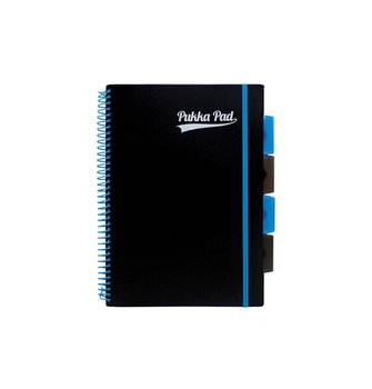 Pukka Project Book, Kołozeszyt Pp Neon Black A4 Kratka, niebieski - Pukka Pad