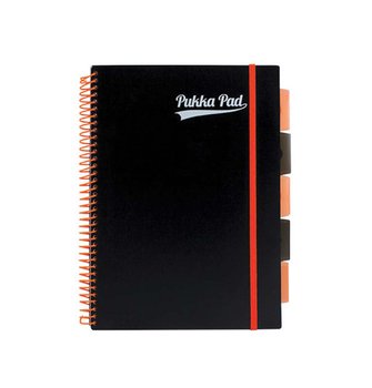 Pukka Project Book, Kołozeszyt Pp Neon Black B5 Kratka, pomarańczowy - Pukka Pad