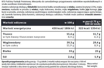 Pulchny Pankejk Proteinowy KFD  900g Waniliowo-Śmietankowy - Inna marka