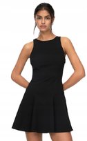 PULL&BEAR CZARNA SUKIENKA ROZKLOSZOWANA Z PROSTYM DEKOLTEM M 1KWB Pull&Bear