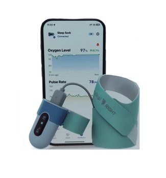 Pulsoksymetr Monitor snu tlenu PO5 dla niemowląt dzieci + opaski - Viatom