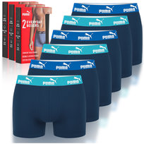 PUMA Bokserki Męskie 6 Sztuk Zestaw Bawełna Kolor Blue Navy Rozmiar L Puma
