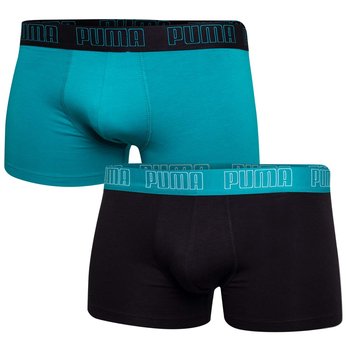 Puma Bokserki Męskie Basic Trunk 2P Czarne/Turkusowe 935015 29  S - Puma