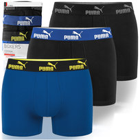 Puma Bokserki Męskie Blue Black Bawełna 3 Pak Rozmiar M Puma