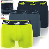 Puma Bokserki Męskie Lime Blue Bawełna 3 Pak Rozmiar M Puma