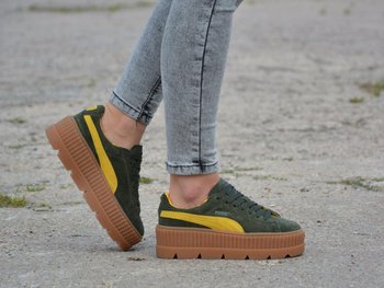 puma basket zielone