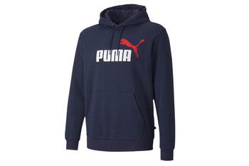 Puma ESS 2 Col Hoody FL Big Logo 598014-06, Męskie, Bluza sportowa, Granatowy - Puma