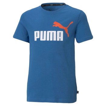 Puma, Koszulka dziecięca, ESS+ 2 Col Logo Tee niebieska 586985 13, rozmiar 128 - Puma