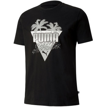 Puma, Koszulka męska, Summer Palms Graphic czarna 581917 01, rozmiar M - Puma