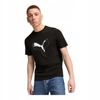 Puma Koszulka Męska T-Shirt Ess+ Logo Lab Cat Tee Czarna R. M Puma