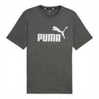 Puma Koszulka Męska T-Shirt Ess Logo Tee Szara R.L Puma