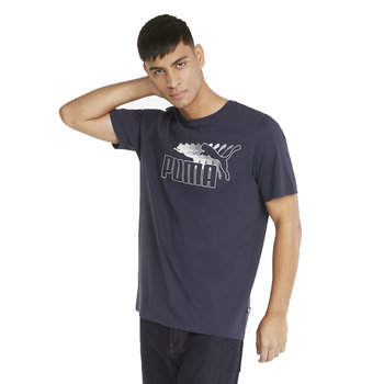 Puma Koszulka Męska T-Shirt Logo Graphic Tee Navy 848562 43 L - Puma