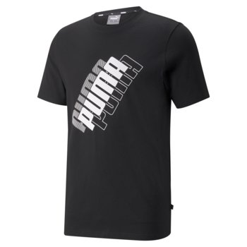 PUMA  KOSZULKA MĘSKA T-SHIRT PUMA POWER LOGO TEE BLACK 847376 01  M - Puma