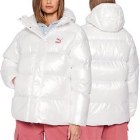 Puma kurtka zimowa damska puchowa perłowa oversize 589584 02 M Puma