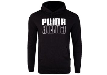 Puma  Męska Bluza sportowa Bluza sportowa z kapturem Power Hoodie Black 589409 01 L - Puma