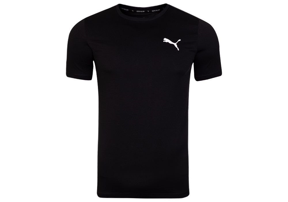 Męska 01 Puma T-Shirt Koszulka Sklep | 586725 Sport Puma Active S - Black Tee Logo Small