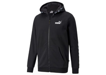 PUMA OCIEPLANA Bluza sportowa męska PUMA POWER FZ HOODIE BLACK 589396 01 - Rozmiar: M - Puma