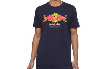 Puma Red Bull Racing Double Bull Tee 596209-01, Męskie, t-shirt, Granatowy - Puma