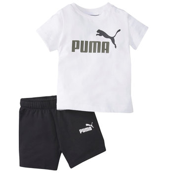 Puma, Zestaw kompresyjny chłopięcy, Minicats Tee Short Set 845839-02, biały, rozmiar 80 - Puma