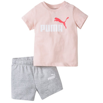 Puma, Zestaw kompresyjny dziewczęcy, Minicats Tee Short Set 845839-36, różowy, rozmiar 74 - Puma