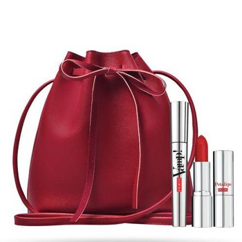 Pupa Milano, Zestaw kosmetyków Tusz Vamp, Pomadka + Torebka - Pupa Milano