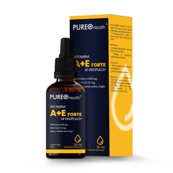 Pureo Health, Witamina A+E Forte, suplement diety krople, 30 ml - Pureo