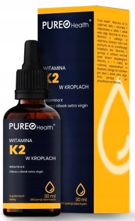 Zdjęcia - Witaminy i składniki mineralne K2 Pureo Health, Witamina  Forte, suplement diety, krople, 30 ml 