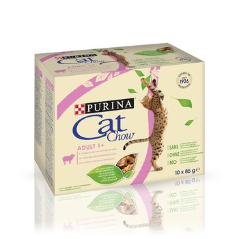 Purina Cat Chow Adult jagnięcina z zieloną fasolą 85g x 10 (multipak x 1) - Purina Cat Chow