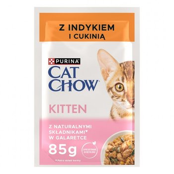 PURINA Cat Chow kitten indyk i cukinia w galaretce - mokra karma dla kota - 4x85g - Inna marka