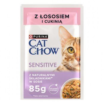 PURINA Cat Chow Sensitive łosoś i cukinia - mokra karma dla kota - 4x85g - Inna marka