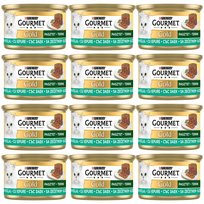 Purina Gourmet Gold Mokra karma dla kotów Pasztet z kawałkami królika 85 g x 12 sztuk
