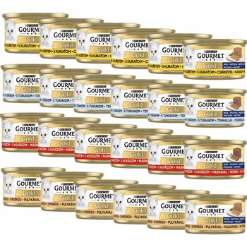 Purina Gourmet Gold Mus Mokra karma dla kotów Mix smaków 85 g x 24 sztuki - Gourmet