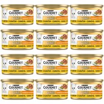 Purina Gourmet Gold Sauce Delight Mokra karma dla kotów z kurczakiem 85 g x 12 sztuk