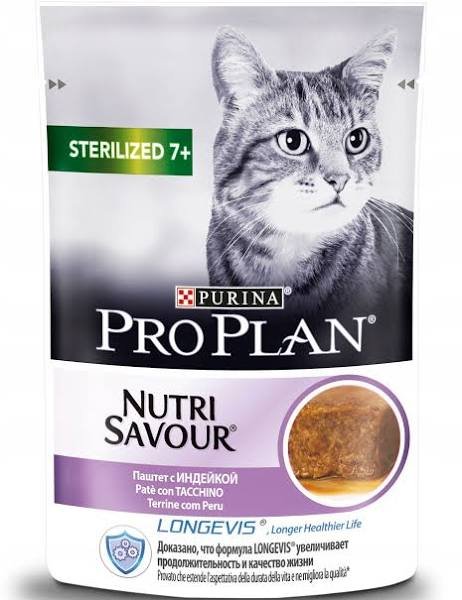 Zdjęcia - Karma dla kotów Pro Plan Purina  Cat Nutri Savour Sterilised 7+ pasztet z indykiem 85g 
