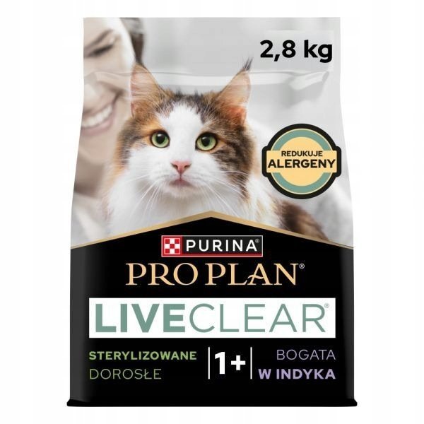 PURINA NESTLE PURINA PRO PLAN LIVECLEAR STERILISED Indyk 2,8kg