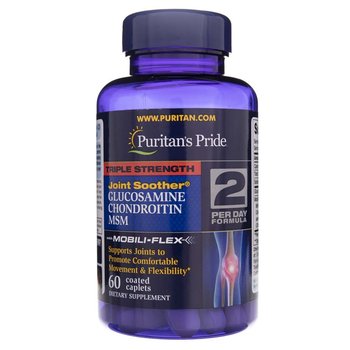 Puritan's Pride Glukozamina Chondroityna MSM - Suplement diety, 60 tab. - Puritan's Pride