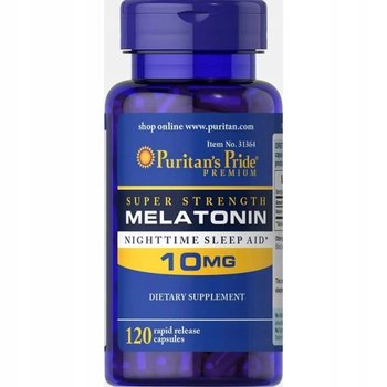 PURITAN'S PRIDE MELATONIN 10MG 120 KAPSUŁEK - Puritan's Pride