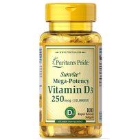 Puritan's Pride Witamina D3 10000 IU - Suplement diety, 100 kapsułek