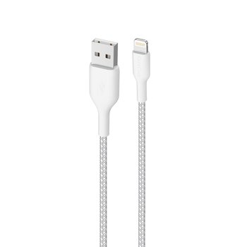 PURO Fabric Ultra Strong - Kabel w oplocie heavy duty USB-A/Lightning MFi 1,2m (biały) - Puro