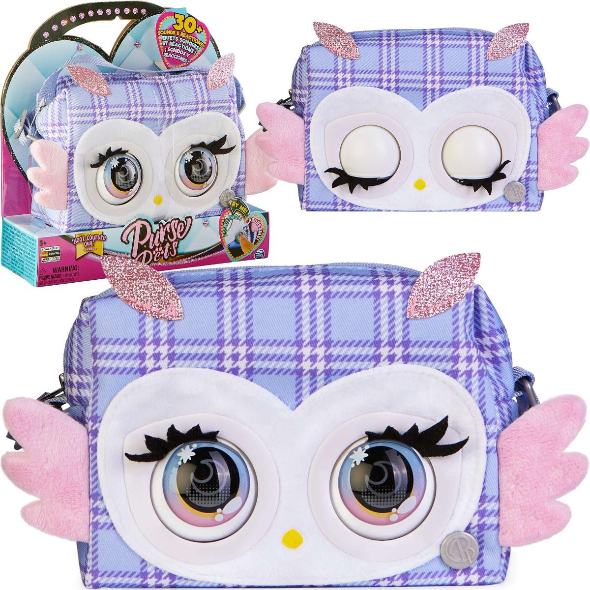 Purse Pets Hoot Couture Owl Sowa Interaktywna torebka z oczami