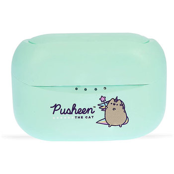 Pusheen - Bezprzewodowe słuchawki Bluetooth TWS z etui ładującym (zielony) - Pusheen