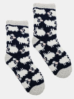 Puszyste skarpety boucle 35-38 granatowy 35-38 SZACHOWNICA
