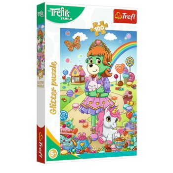 Puzzle 100 Glitter Brokatowe Trefliki 14834 - Trefl