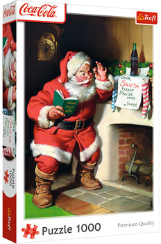 Puzzle 1000 Coca Cola Mikołaj przy kominku Trefl - Trefl